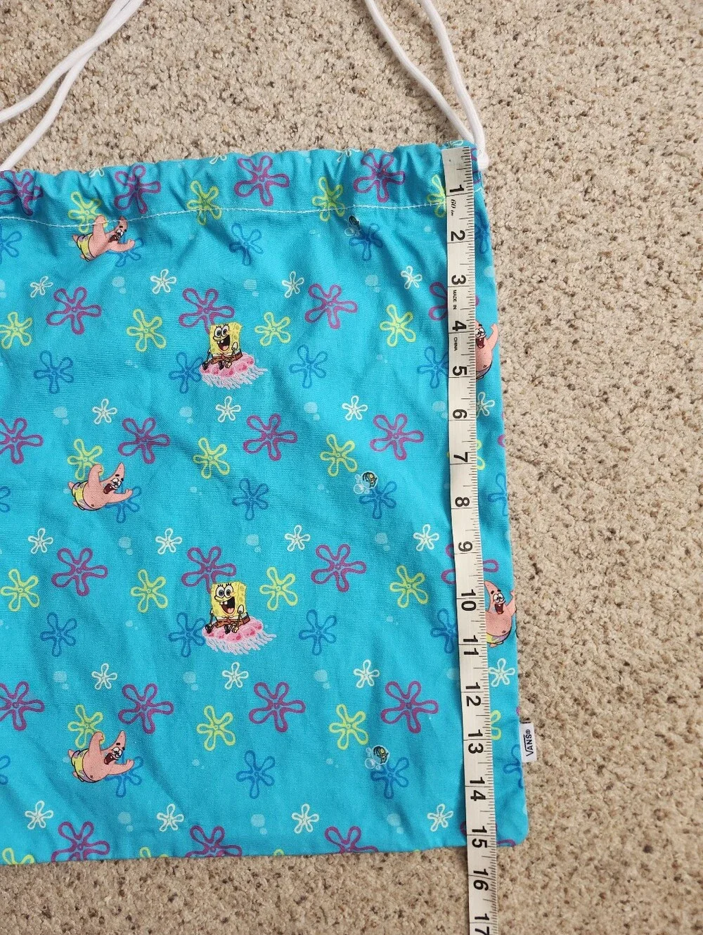 Vans SpongeBob SquarePants Blue Drawstring Bag